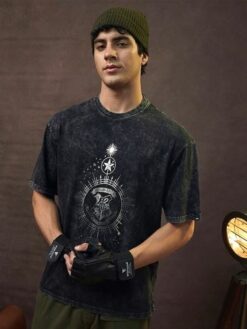 Round Neck Short Sleeves Cotton Oversized T-shirt