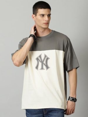 Drop-Shoulder Sleeves Oversized Fit Cotton T-Shirt