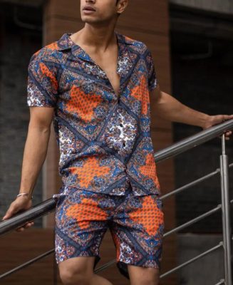 Print Shirt and Shorts Set - Stylish Comfort