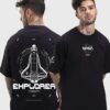 NASA Printed Cotton Oversized T-shirt