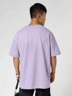 Lavender Solids Oversized T-shirt