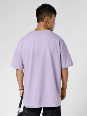 Lavender Solids Oversized T-shirt