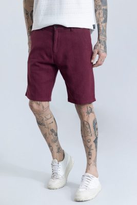 STREAMLINED MAROON SHORTS