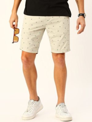 Men Conversational Printed Pure Cotton Slim Fit Shorts