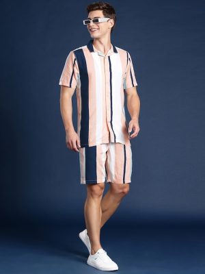 Men Striped Co-Ords