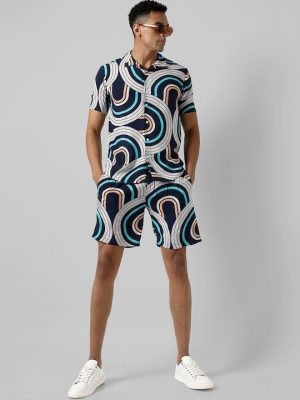 Abstract Printed Regular Fit Co-Ords