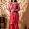 GEORGETTE FLOOR LENGTH READYMADE SUIT WITH ORGANZA DUPATTA
