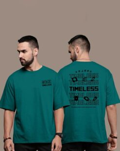 Men Typographic Print Oversized Fit T-Shirt