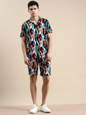 Printed Shirt with Shorts Co-ords