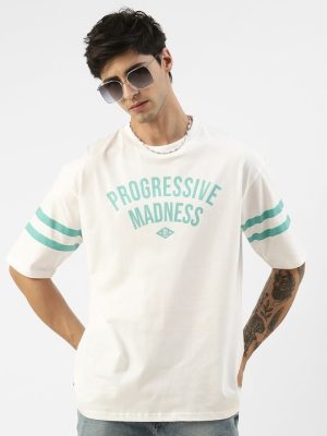 Drop Shoulder Sleeves Pure cotton Oversized Fitted T-shirt