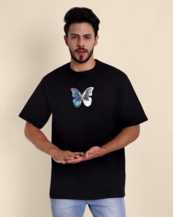 Loose Fit Typographic Print Crew Neck T-shirt