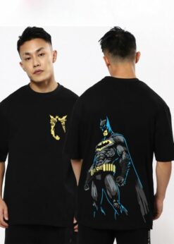 "The Dark Knight" Black Oversized T-Shirt for Men