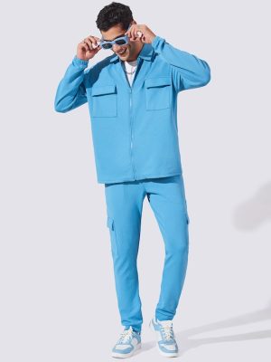 Men's Shirt Collar Shirt with Joggers Co-ord Set