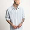 Men Striped Relaxed Fit Shirt - Blue