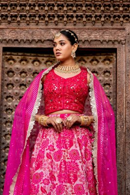 LEHENGA SET WITH ORGANZA DUPATTA