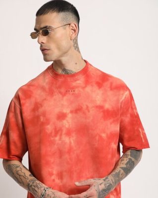 Nova Men's Tie-Dye Oversized Crew Neck T-shirt