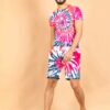Multi Tie-Dye T-Shirt and Shorts Set