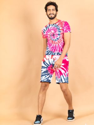 Multi Tie-Dye T-Shirt and Shorts Set