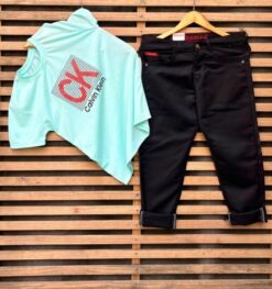 Black Denim Jeans T-shirt Combo for Men