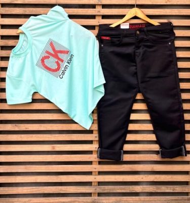 Black Denim Jeans T-shirt Combo for Men