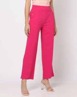 Flat Front Trousers with Insert Pockets