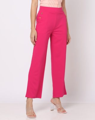 Flat Front Trousers with Insert Pockets
