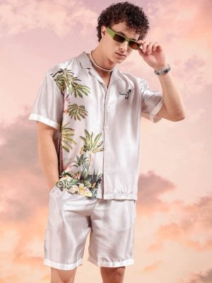 Floral Printed Shirt With Shorts