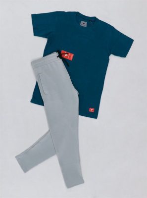 Blue Half Sleeve Printed T-shirt and Grey Track Pant Combo