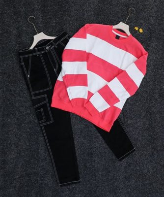 Red T-shirt and Dark Black Jean Pant Combo for Men