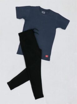 Grey Half Sleeve Plain T-shirt and Black Track Pant Combo