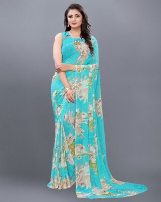 Georgette Floral Printed Saree