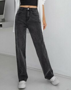 High-Rise Straight Jeans