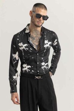 Inkstelluxe Silky Saturn Black Shirt