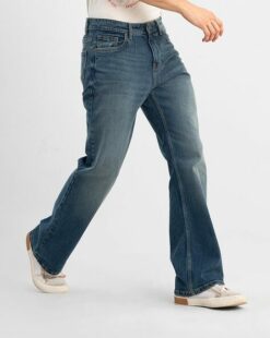 Lightly Washed Mid-Rise Jeans