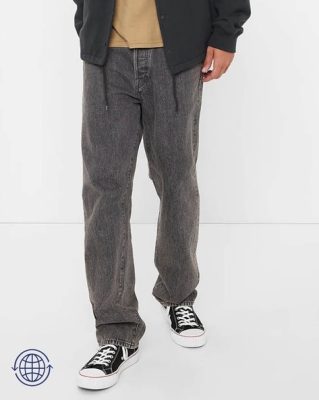 Lightly Washed Straight Fit Jeans