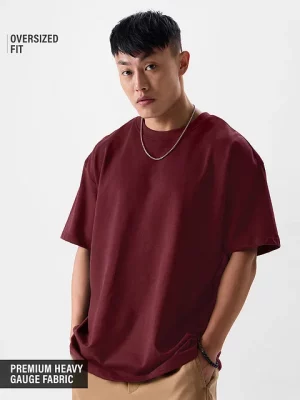 Burgundy Oversized T-shirt