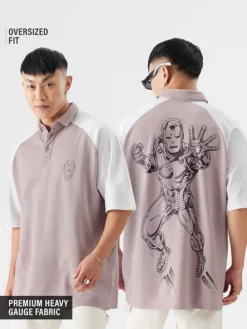 Iron Man Mask Oversized Polo
