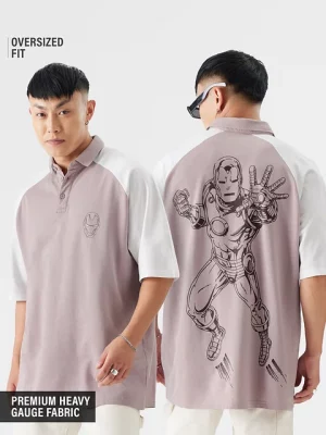Iron Man Mask Oversized Polo