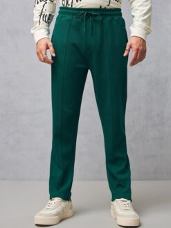 Men Mid-Rise Cotton Track Pant