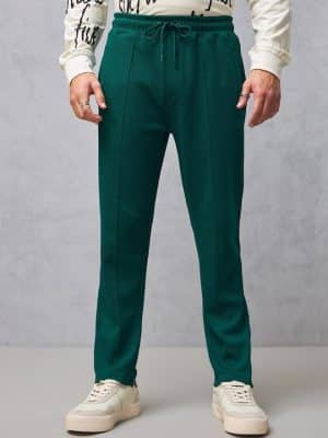 Men Mid-Rise Cotton Track Pant