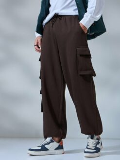 Men Super Loose Fit Cargo Joggers
