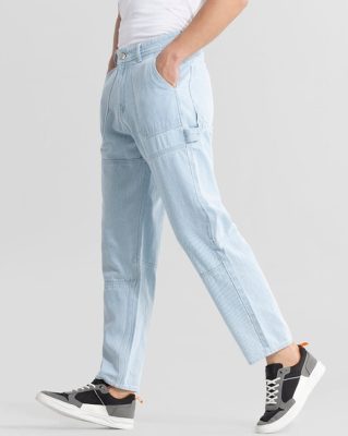 Men Tapered Fit Jeans with Pockets