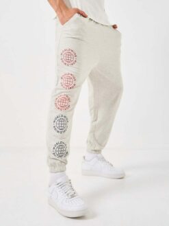 Men Worldwide Placement Print Oversized Joggers