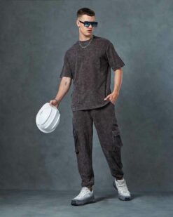 "Men's Brown Oversized Co-ordinates: Casual Comfort Elevated"