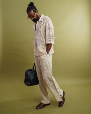 Men's Cream Oversized Co-ordinates