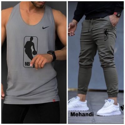 Men's Sports Gym Sando and Jogger Combo