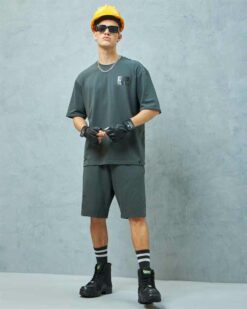 Grey Bugs Bunny Expression Printed Super Loose Fit Co-ordinates