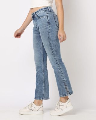 Mid Wash Bootcut Jeans