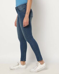 Mid-Wash Skinny Fit Jeans