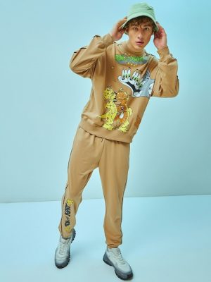 Official Tom Jerry Merchandise Graphic Printed Oversized Co-Ords